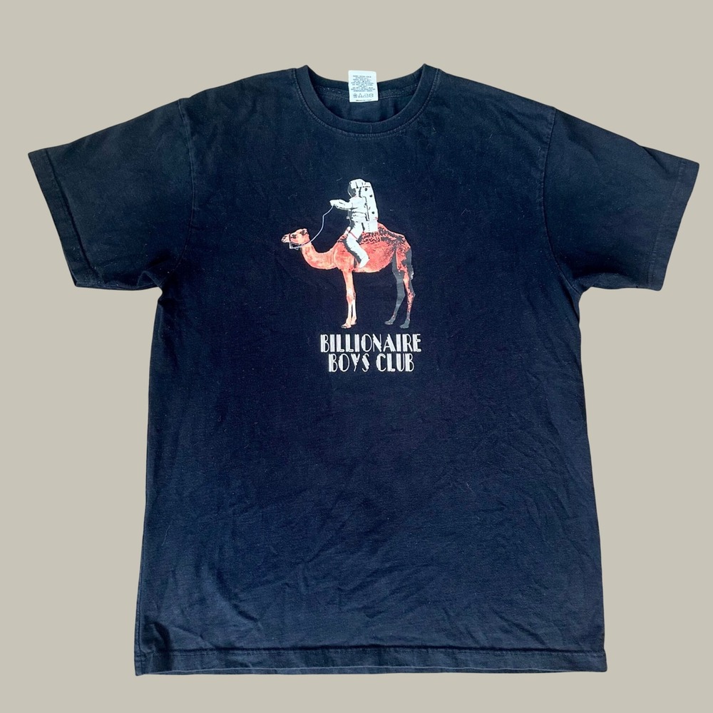 Billionaire Boys Club Mens XL Black Astronaut Camel Graphic T-Shirt Short Sleeve